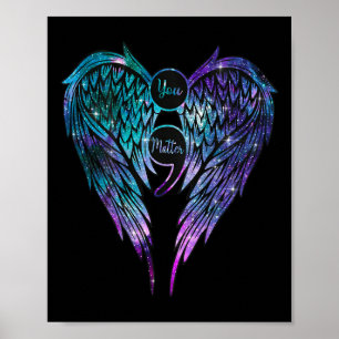 Självmordsförebyggande medvetande om din ängel Vin Poster