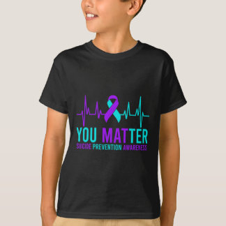 Självmordsförebyggande medvetande - Ribbon Heartsl T Shirt