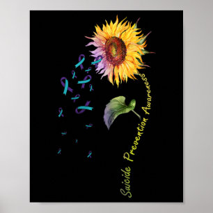 Självmordsförebyggande medvetande Solros Poster