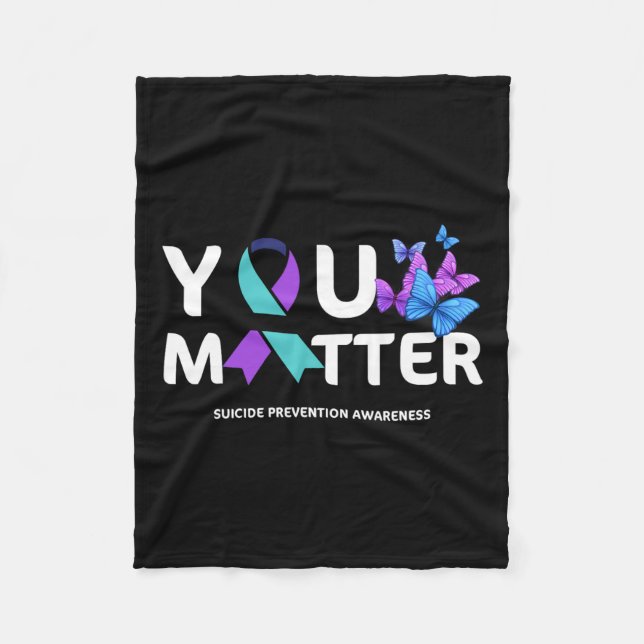 Självmordsförebyggande medvetandegörande av kalk o fleecefilt (Framsidan)