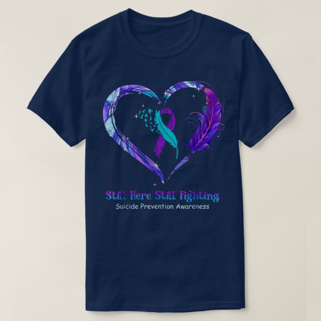 Självmordsförebyggande medvetandegörande Flower Ri T Shirt (Design framsida)
