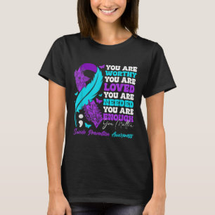 Självmordsförebyggande medvetandegörande Positiv m T Shirt