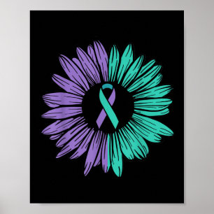 Självmordsförebyggande medvetandesolsymbol Du Poster