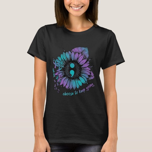 Självmordsförebyggande medvetenhet T-shirt Välj at (Framsida)