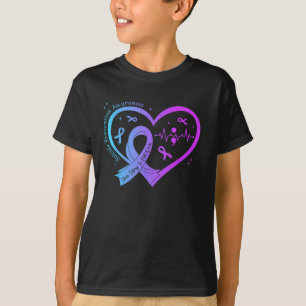 Självmordsförebyggande medvetenhetsmånad Hjärtan T Shirt