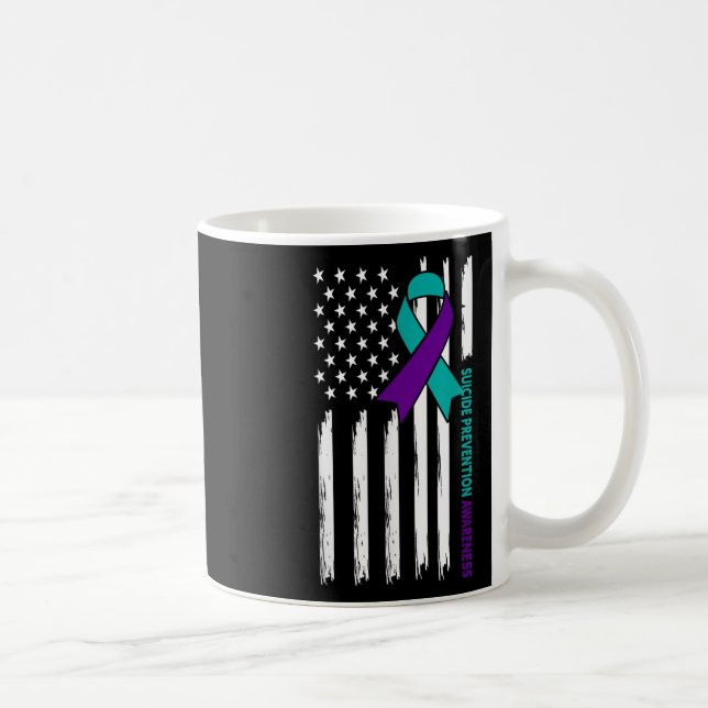 Självmordsförebyggande medvetenhetsmånad Usa Ameri Kaffemugg (Höger)