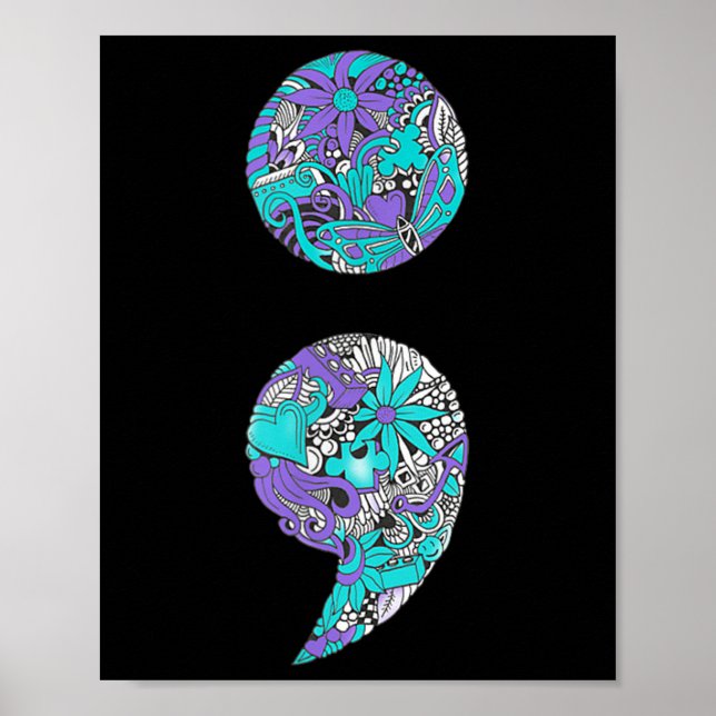 Självmordsförebyggande och depressionmedvetenhet  poster (Framsidan)