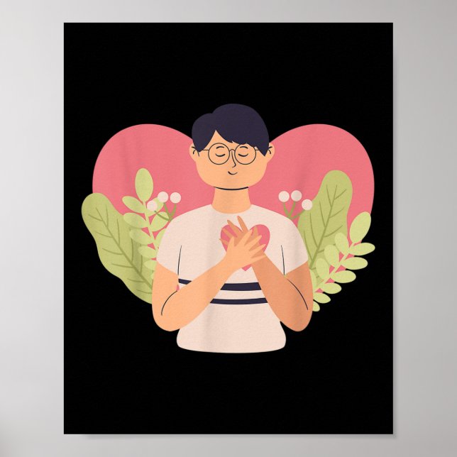 Självmordsförebyggande - Psykisk Hälsa Medvetenhet Poster (Framsidan)