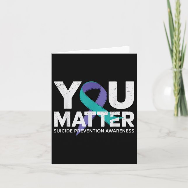Självmordsförebyggande skjortor Suicide Awareness  Kort (Framsida)