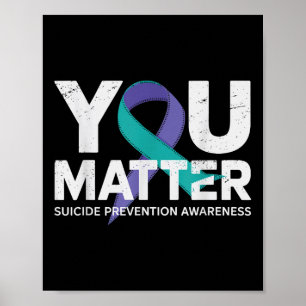 Självmordsförebyggande skjortor Suicide Awareness Poster