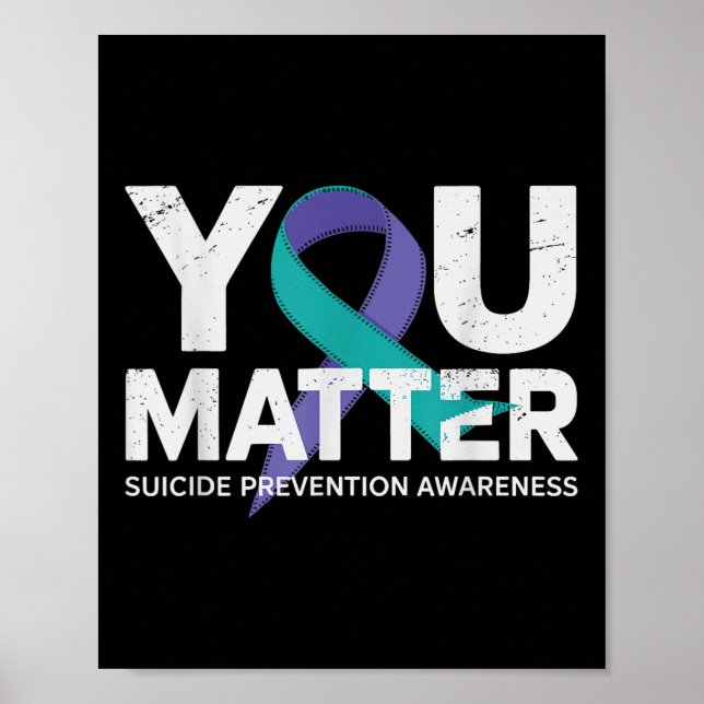 Självmordsförebyggande skjortor Suicide Awareness  Poster (Framsidan)