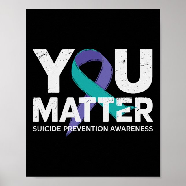 Självmordsförebyggande skjortor Suicide Awareness  Poster (Framsidan)