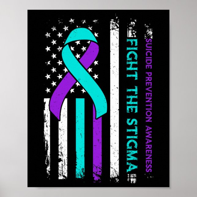 Självmordsförebyggande stöd Kamp mot sutigma suici Poster (Framsidan)