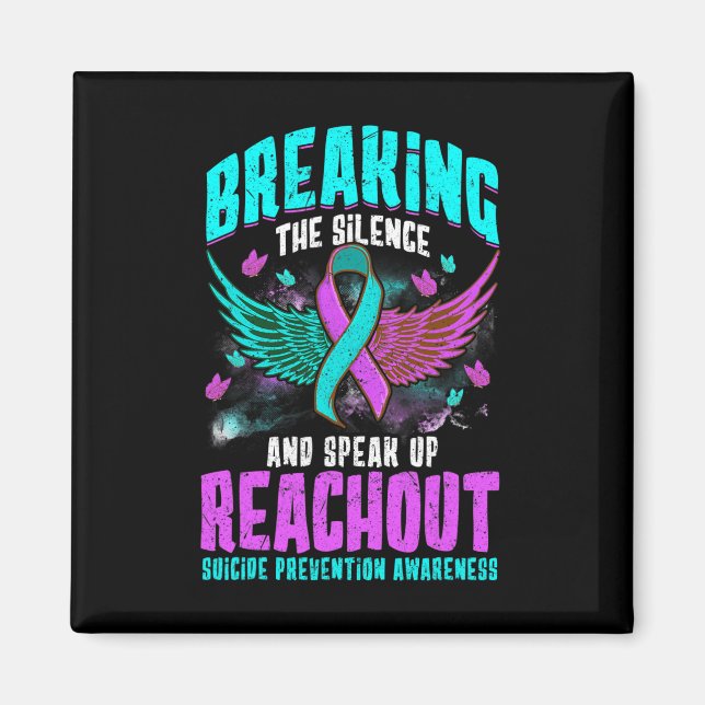 Självmordsförebyggande suicide Awareness Ribbon Magnet (Framsidan)