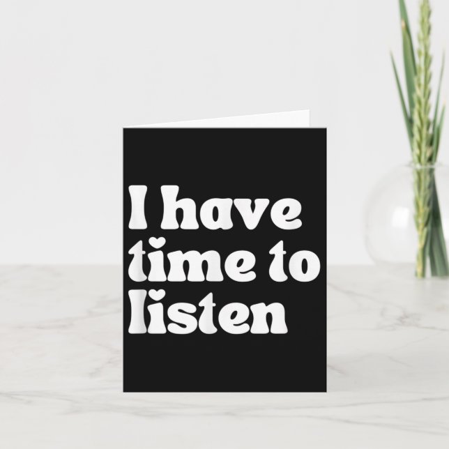 Självmordskänsla, jag har tid att lyssna kort (Framsida)