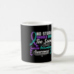 Självmordsmedvetande Band ingen artikel bör sluta  Kaffemugg<br><div class="desc">Självmordsmedvetande Inget stycke ska sluta för snart</div>
