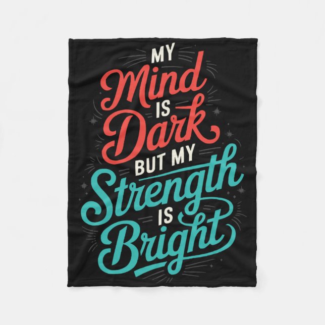 Självmordsmedvetande Depression Oro Psykisk hälsa Fleecefilt (Framsidan)