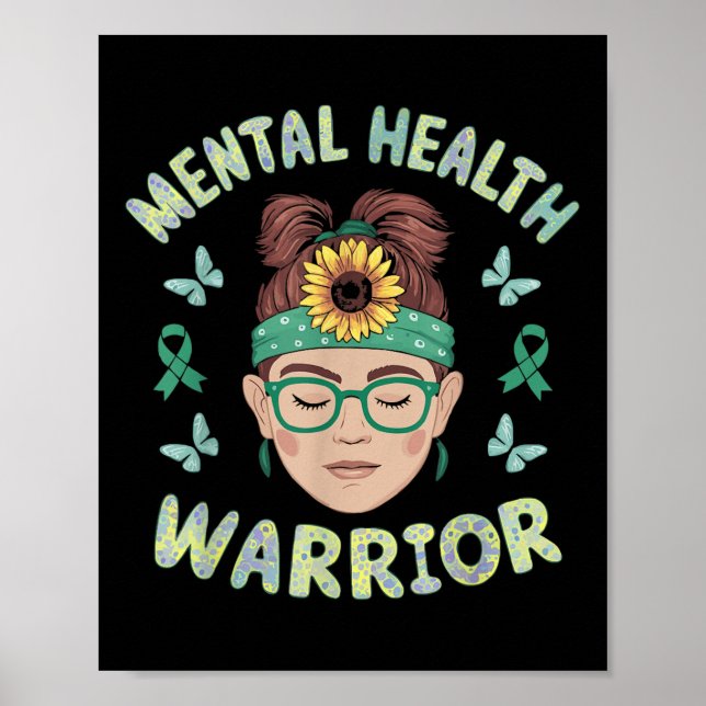 Självmordsmedvetande Depression Oro Psykisk hälsa Poster (Framsidan)