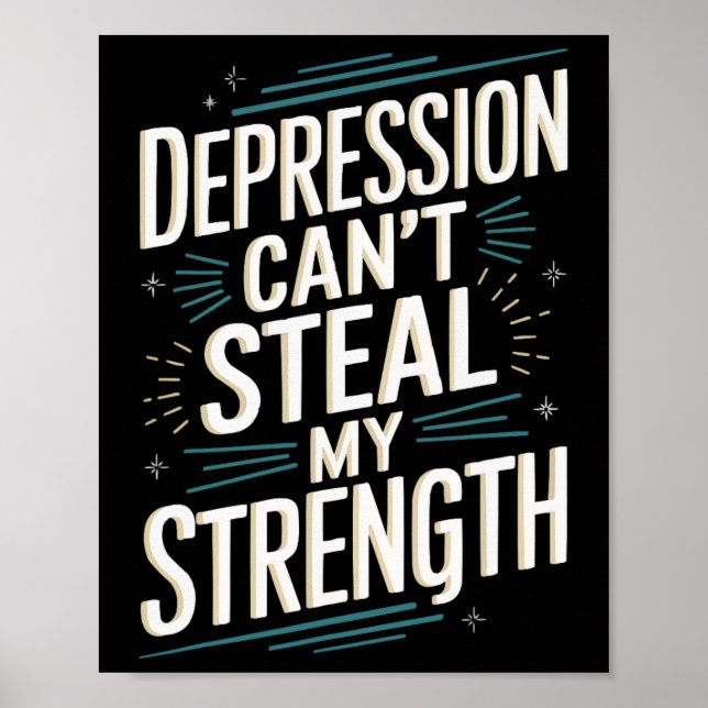 Självmordsmedvetande Depression Oro Psykisk hälsa Poster (Framsidan)