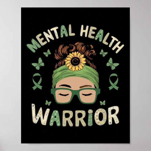 Självmordsmedvetande Depression Oro Psykisk hälsa Poster (Framsidan)