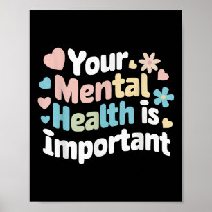 Självmordsmedvetande Depression Oro Psykisk hälsa Poster