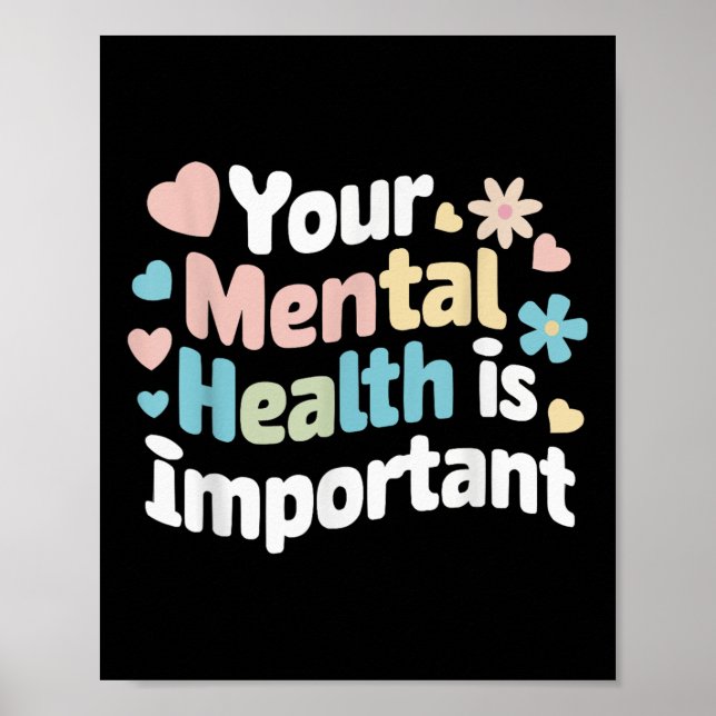 Självmordsmedvetande Depression Oro Psykisk hälsa Poster (Framsidan)