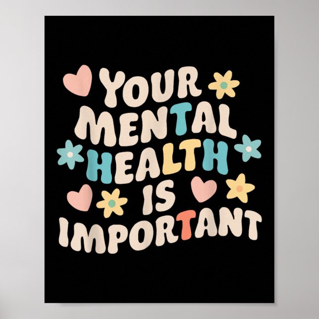 Självmordsmedvetande Depression Oro Psykisk hälsa Poster (Framsidan)