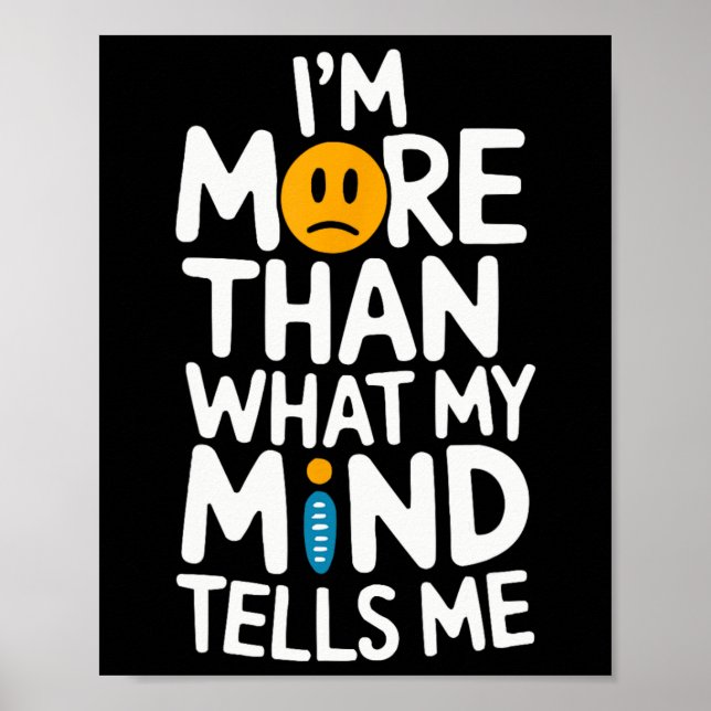 Självmordsmedvetande Depression Oro Psykisk hälsa Poster (Framsidan)