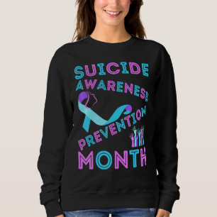 Självmordsmedvetande Förebyggande Regnbåge Heart M T Shirt