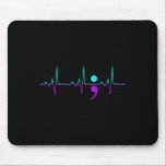 Självmordsmedvetande Heartslag Lycklig Ribbon Supp Musmatta<br><div class="desc">Suicide Awartness Heartslag Lycklig Ribbon Support Graphic</div>