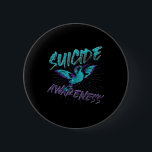 Självmordsmedvetande Hummingbird Suicide Preventio Knapp<br><div class="desc">Självmordsmedvetande Hummingbird Suicide Prevention</div>