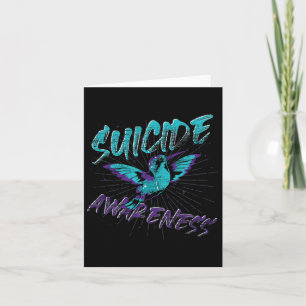 Självmordsmedvetande Hummingbird Suicide Preventio Kort