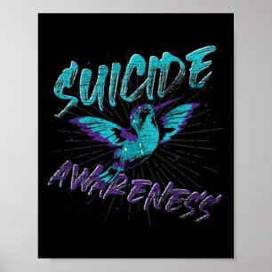 Självmordsmedvetande Hummingbird Suicide Preventio Poster