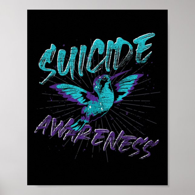 Självmordsmedvetande Hummingbird Suicide Preventio Poster (Framsidan)