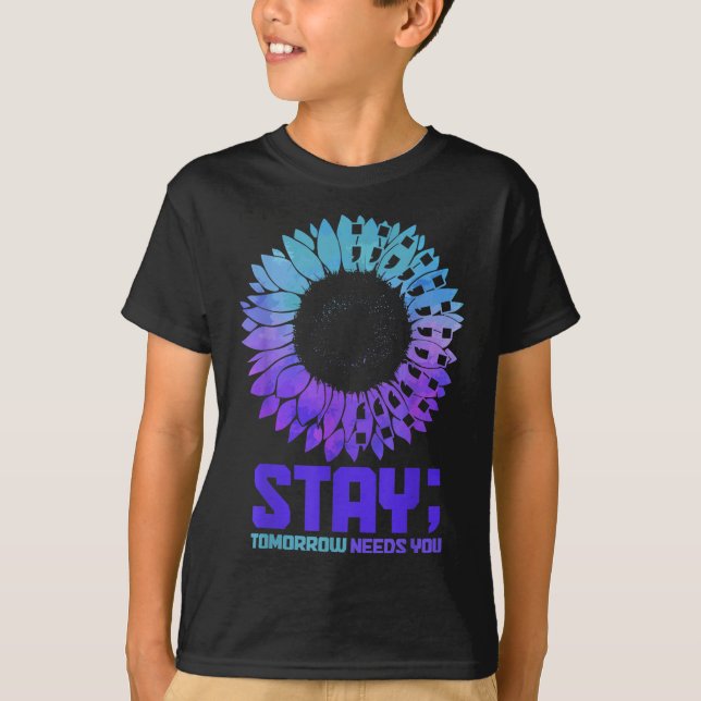 Självmordsmedvetande Månad Vistelse Psykisk hälsa T Shirt (Framsida)