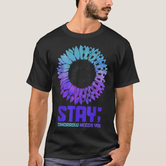 Självmordsmedvetande Månad Vistelse Psykisk hälsa T Shirt (Framsida)