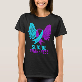 Självmordsmedvetande Ribbon Pental Health Depressi T Shirt