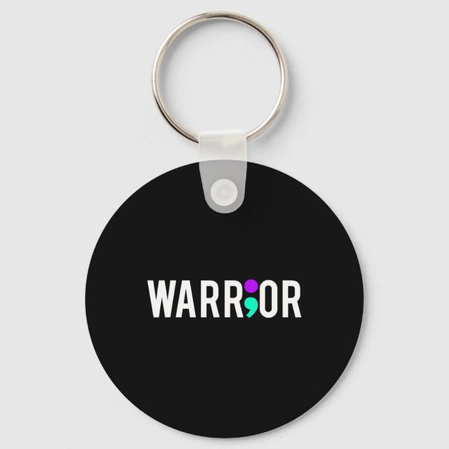 Självmordsmedvetenhet Warrior Design Present För M Nyckelring (Framsida)