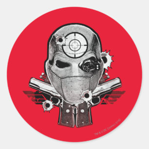 Självmordsquaden Deadshot maskerar & Runt Klistermärke