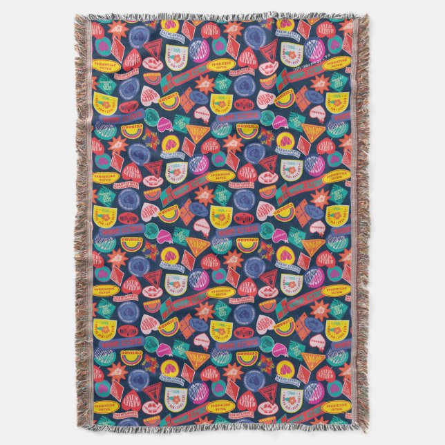 Självmordstorget | Harley Quinn Badge Mönster Filt (Framsidan Vertikal)