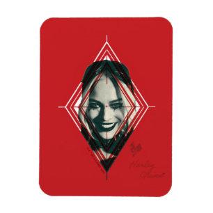 Självmordstorget Harley Quinn Diamond Target Magnet