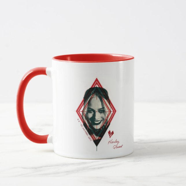 Självmordstorget | Harley Quinn Diamond Target Mugg (Vänster)