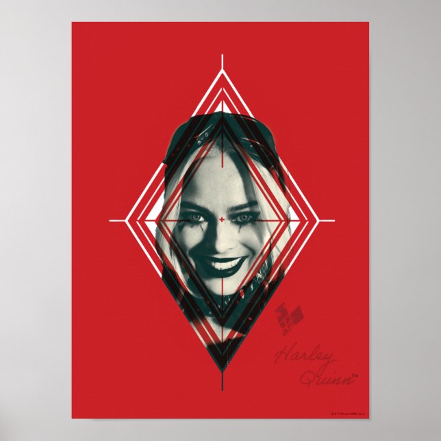 Självmordstorget | Harley Quinn Diamond Target Poster (Framsidan)
