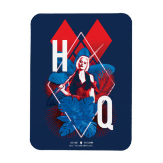 Självmordstorget | Harley Quinn Fern & Diamonds Magnet