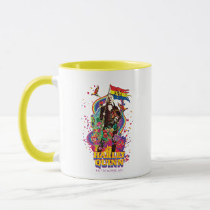Självmordstorget   Harley Quinn Flowers & Rainbow Mugg