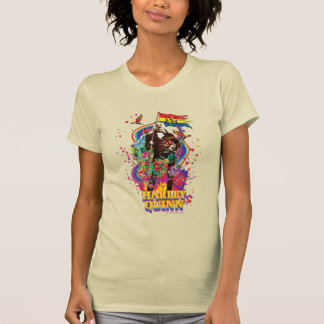 Självmordstorget | Harley Quinn Flowers & Rainbow T Shirt