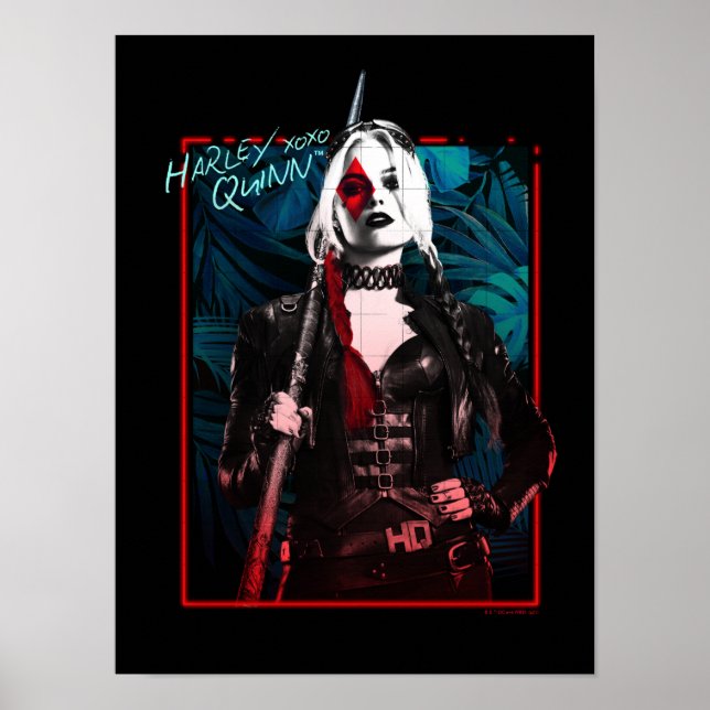 Självmordstorget | Harley Quinn & Grönt Ferns Poster (Framsidan)