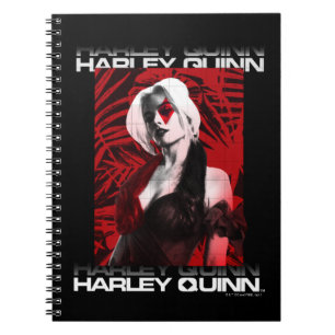 Självmordstorget Harley Quinn Red Fern Porträt Anteckningsbok