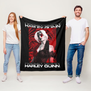 Självmordstorget Harley Quinn Red Fern Porträt Fleecefilt