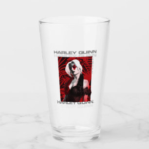 Självmordstorget Harley Quinn Red Fern Porträt Glaskopp